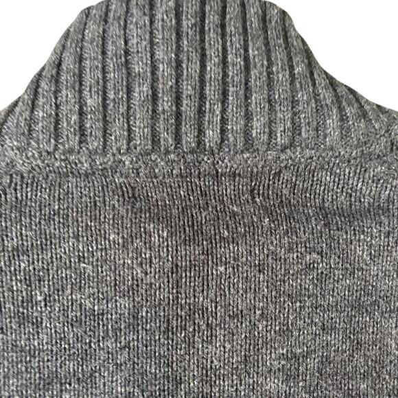 Banana Republic Men’s Zip-Up Sweater Gray Collar Knit Cardigan Winter Wear - Picture 4 of 8